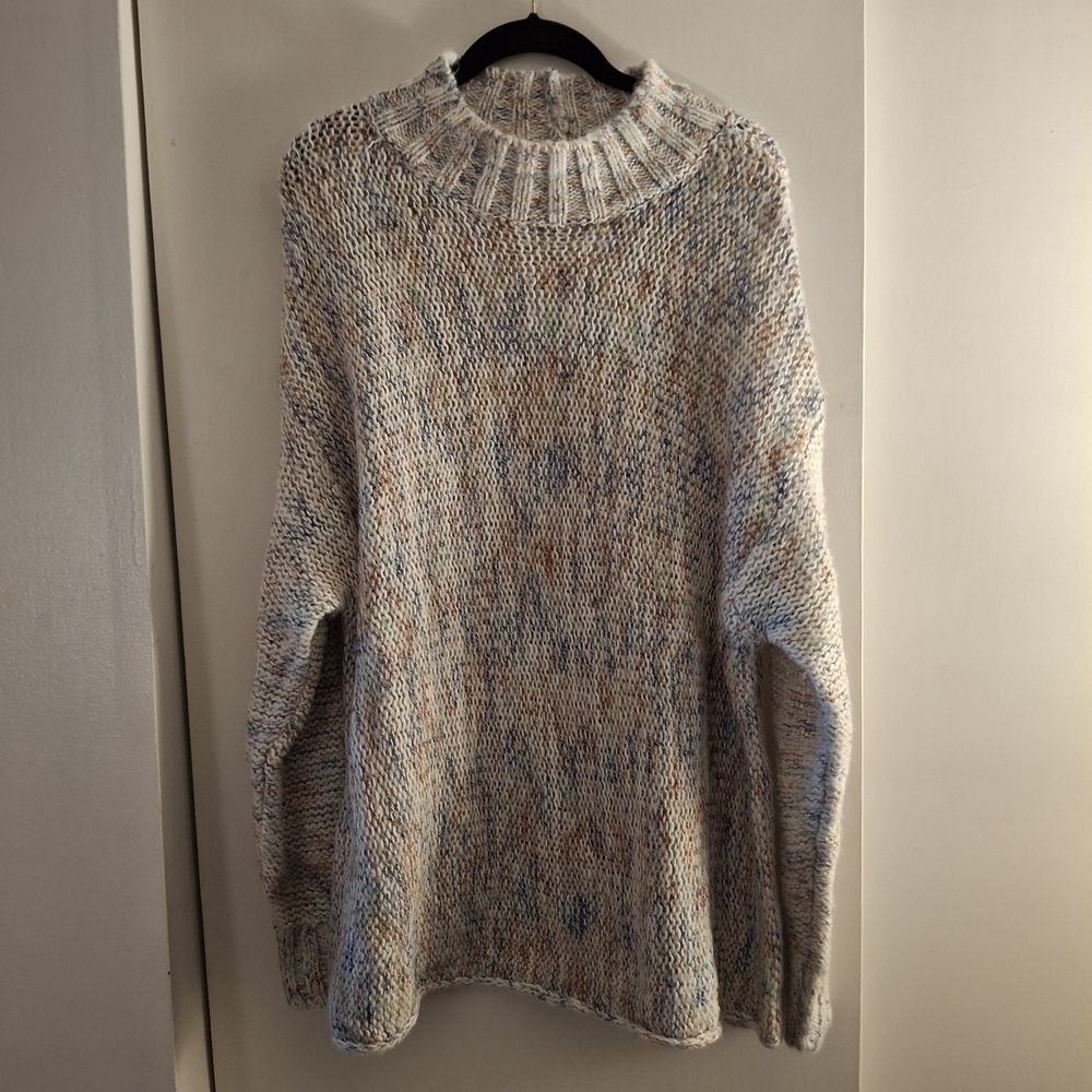 Falls Creek Women's Multicolor Knit Cowl Neck Sweater